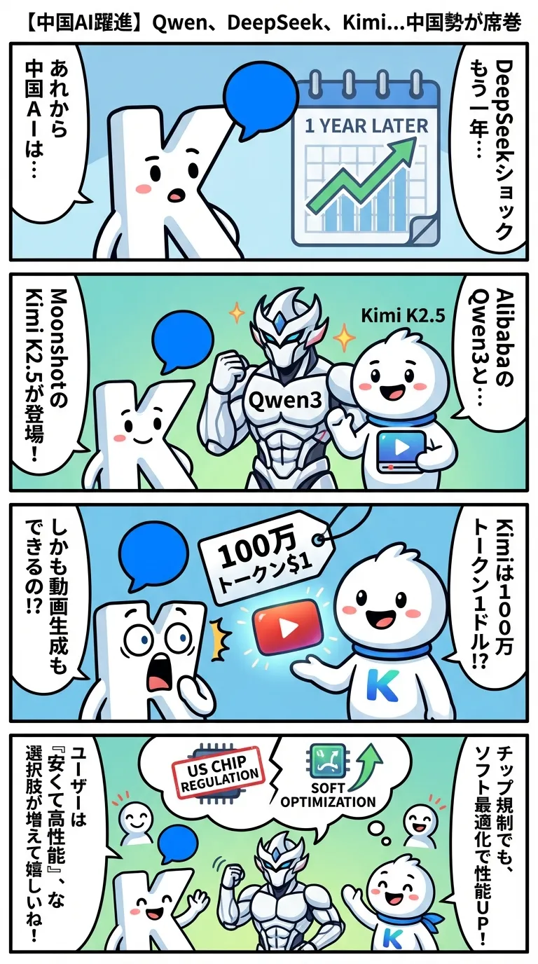 【中国AI躍進】Qwen、DeepSeek、Kimi...中国勢が席巻