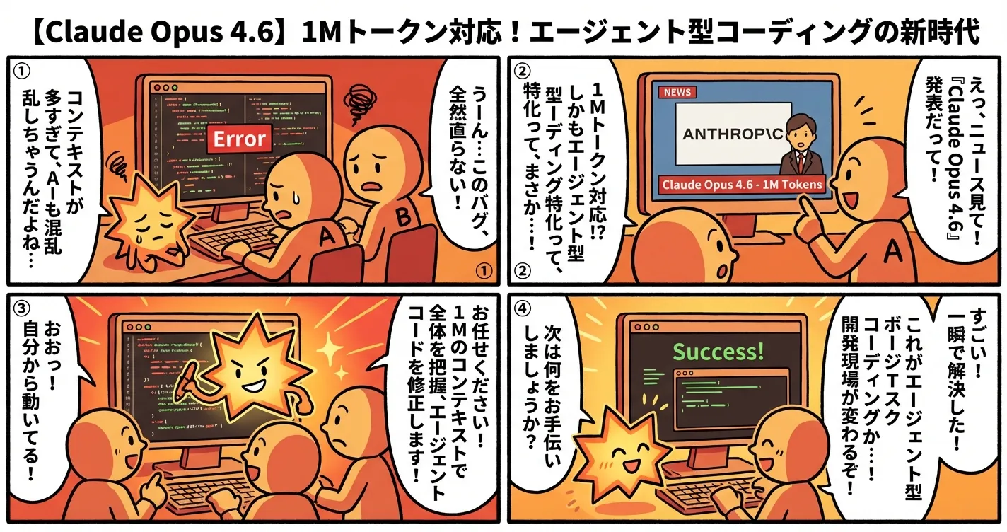 【Claude Opus 4.6】1Mトークン対応！エージェント型コーディングの新時代