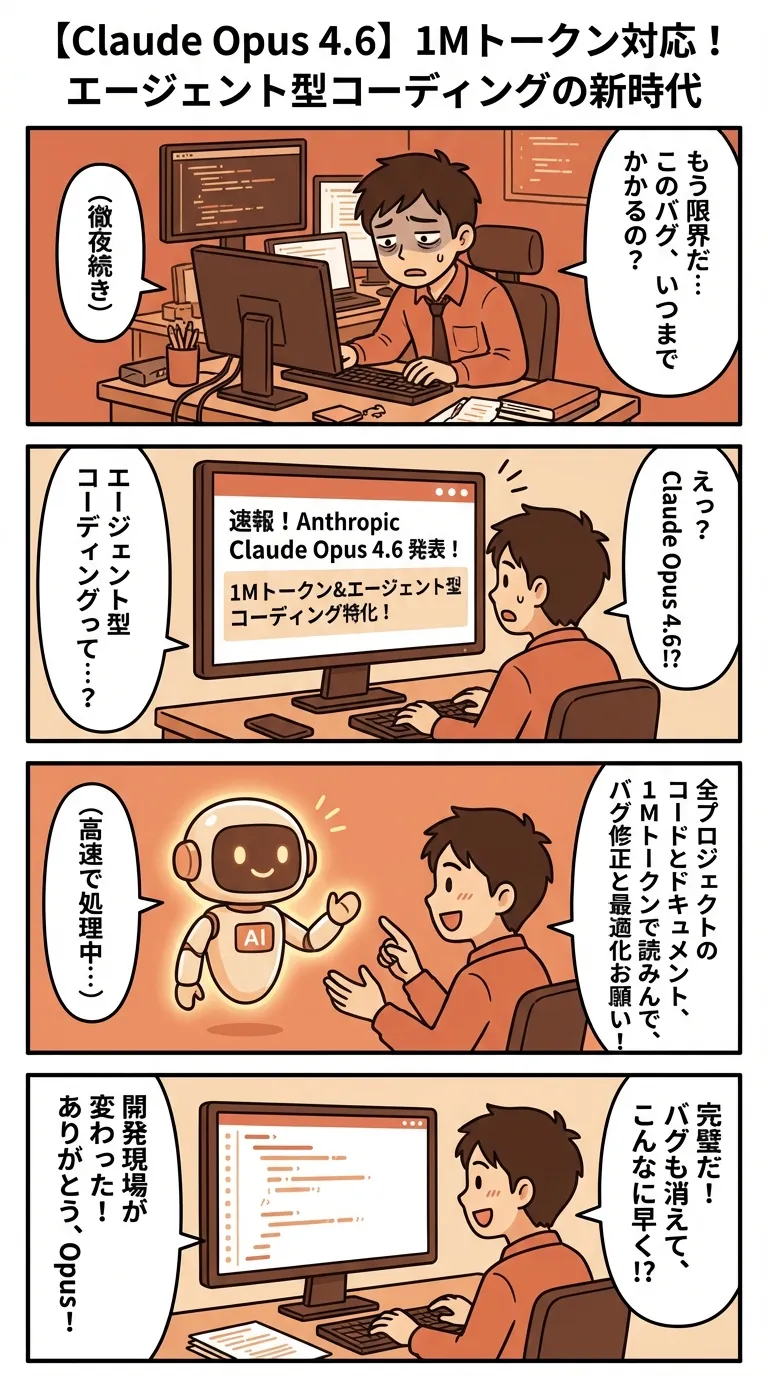 【Claude Opus 4.6】1Mトークン対応！エージェント型コーディングの新時代