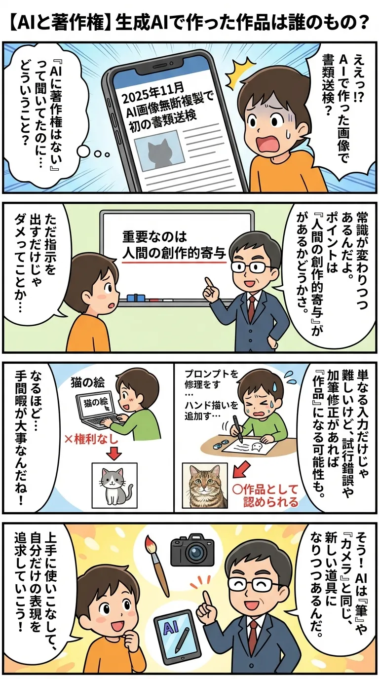 【AIと著作権】生成AIで作った作品は誰のもの？