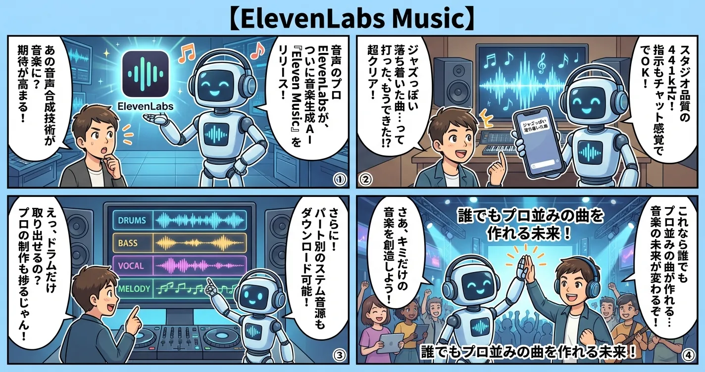 【ElevenLabs Music】音声AIの雄が音楽生成に参入