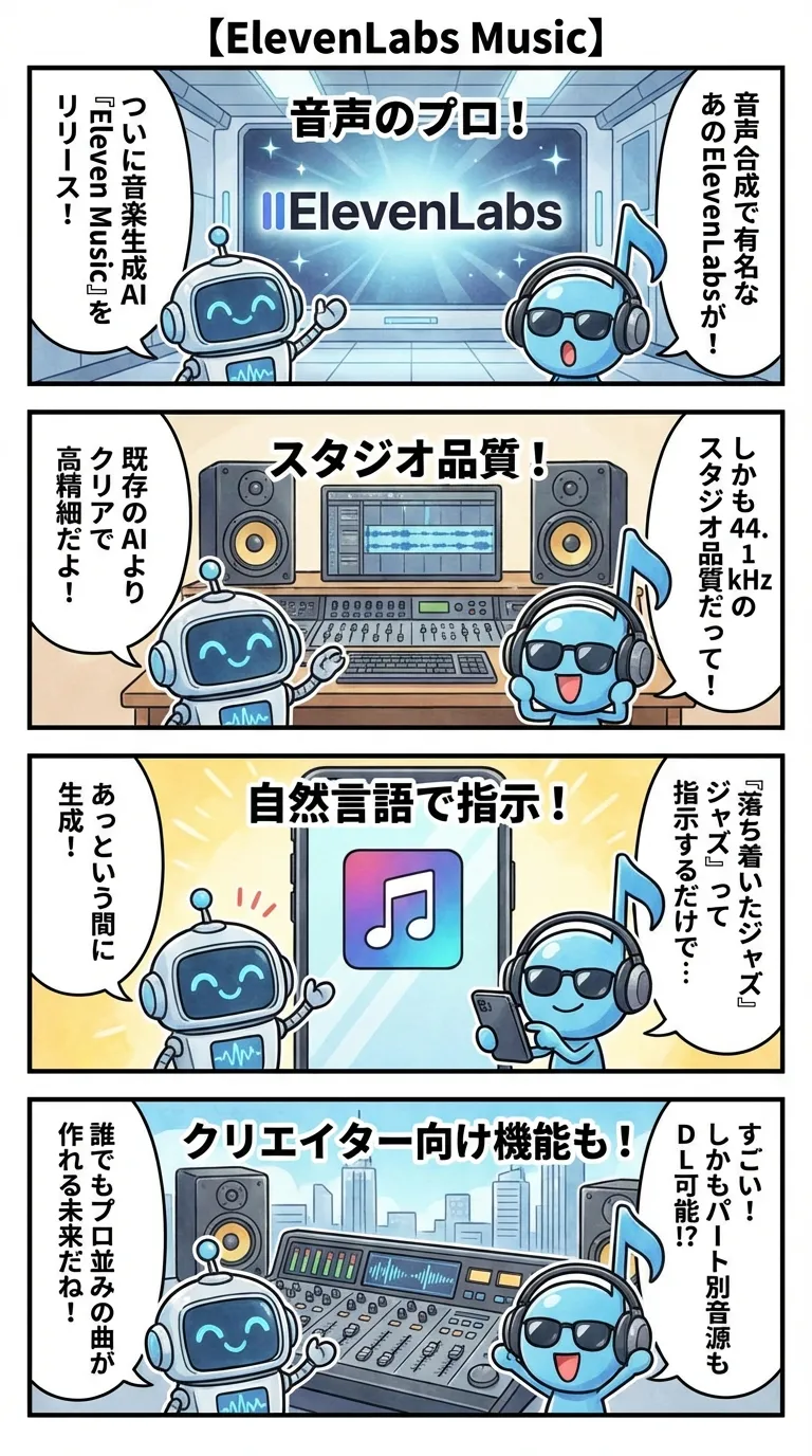 【ElevenLabs Music】音声AIの雄が音楽生成に参入