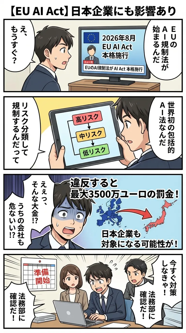 【EU AI Act】2026年本格施行、日本企業にも影響あり