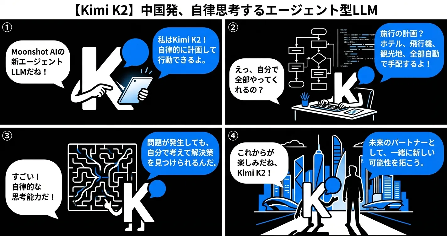 【Kimi K2】中国発、自律思考するエージェント型LLM