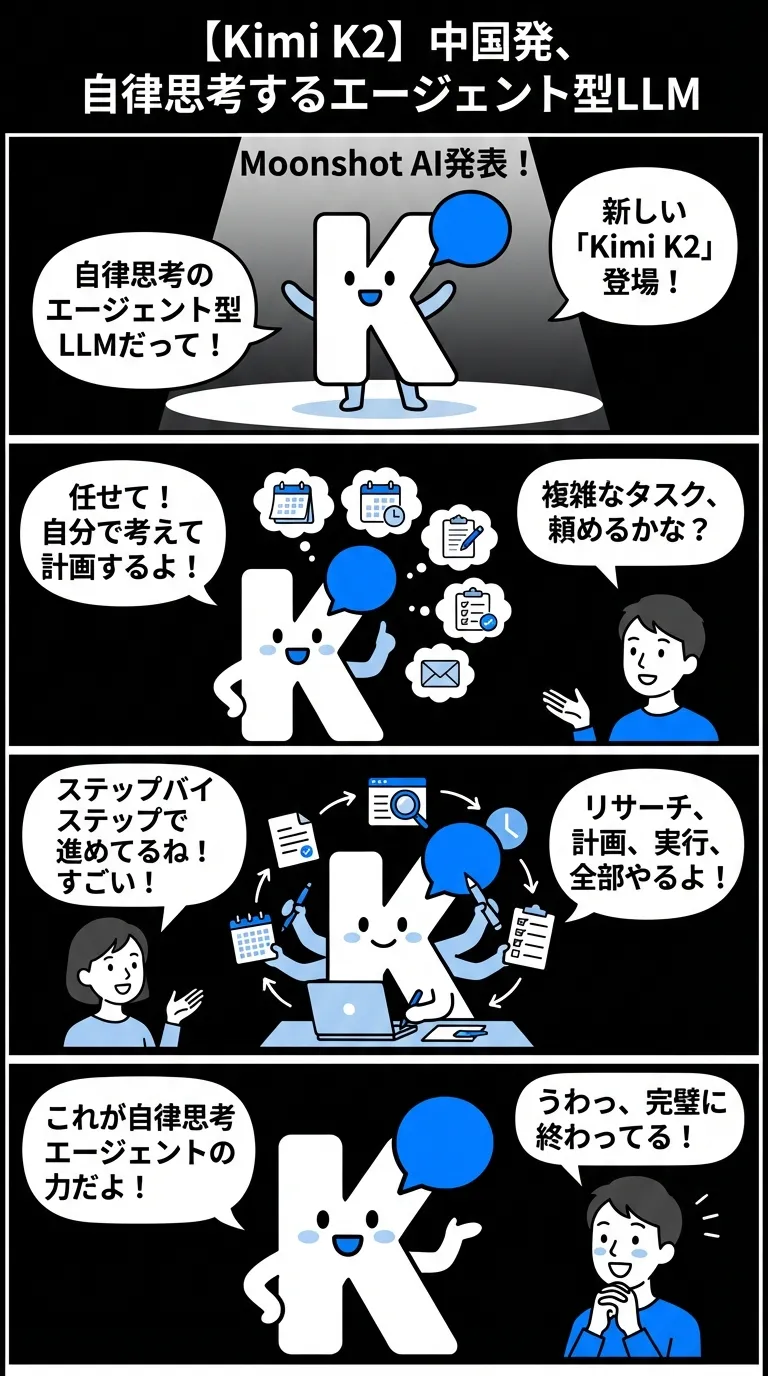 【Kimi K2】中国発、自律思考するエージェント型LLM