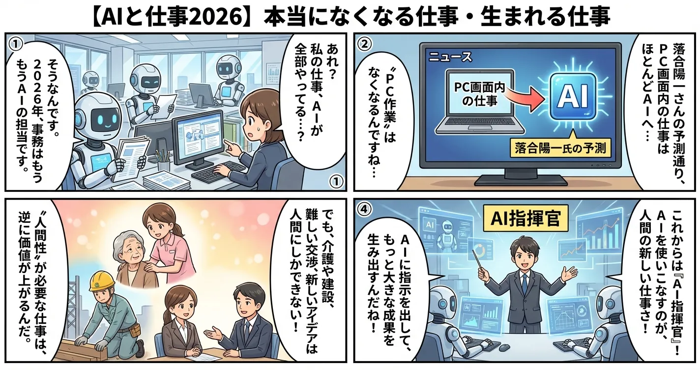 【AIと仕事2026】本当になくなる仕事・生まれる仕事