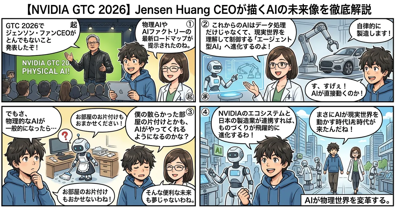 【NVIDIA GTC 2026】Jensen Huang CEOが描くAIの未来像を徹底解説