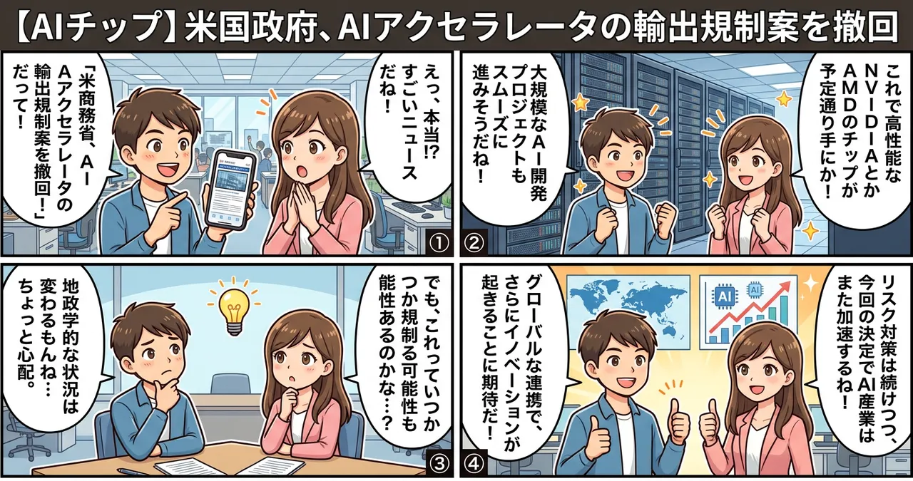 【AIチップ】米国政府、AIアクセラレータの輸出規制案を撤回