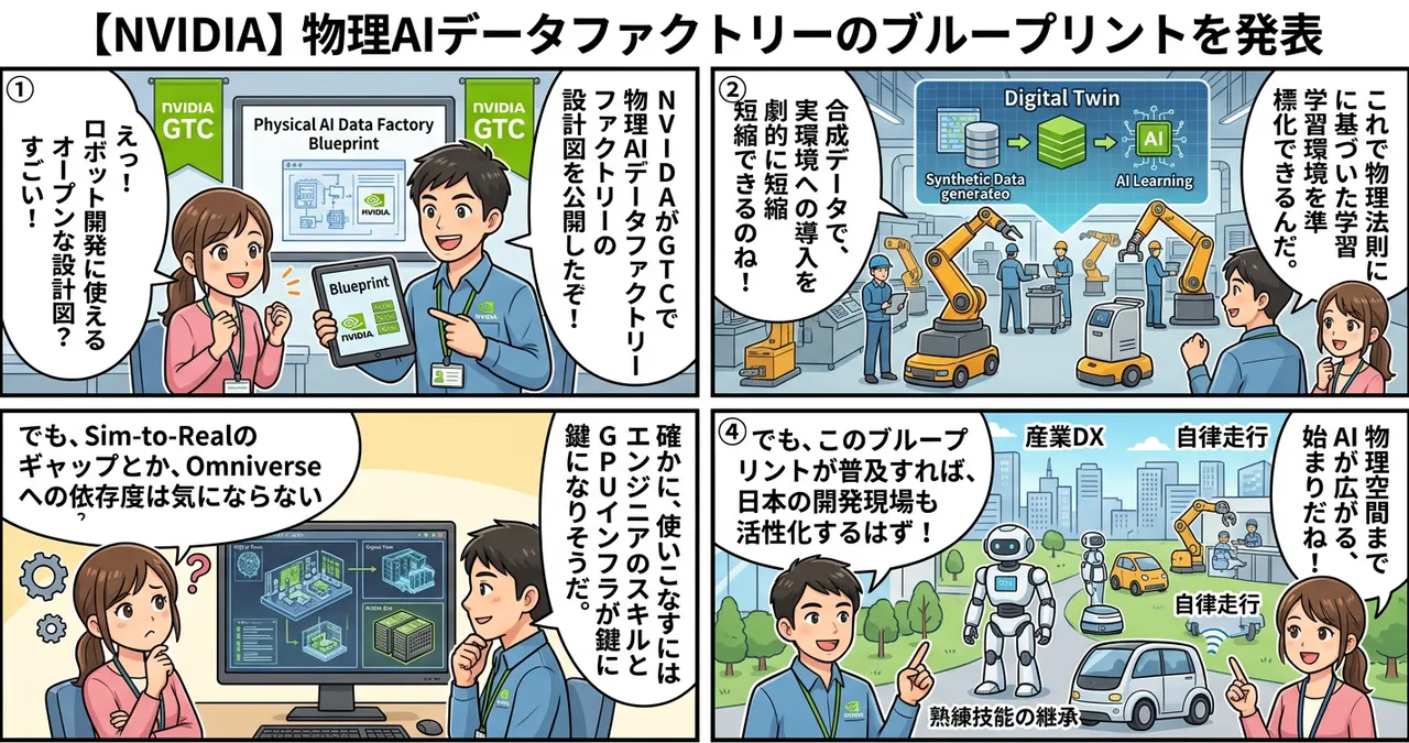 【NVIDIA】物理AIデータファクトリーのブループリントを発表