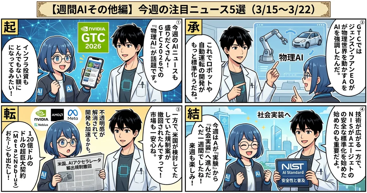 【週間AIその他編】今週の注目ニュース5選（3/15〜3/22）