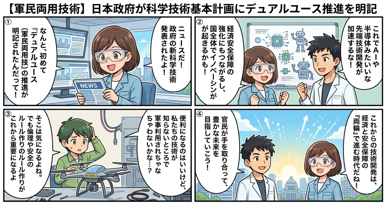 【軍民両用技術】日本政府が科学技術基本計画にデュアルユース推進を明記