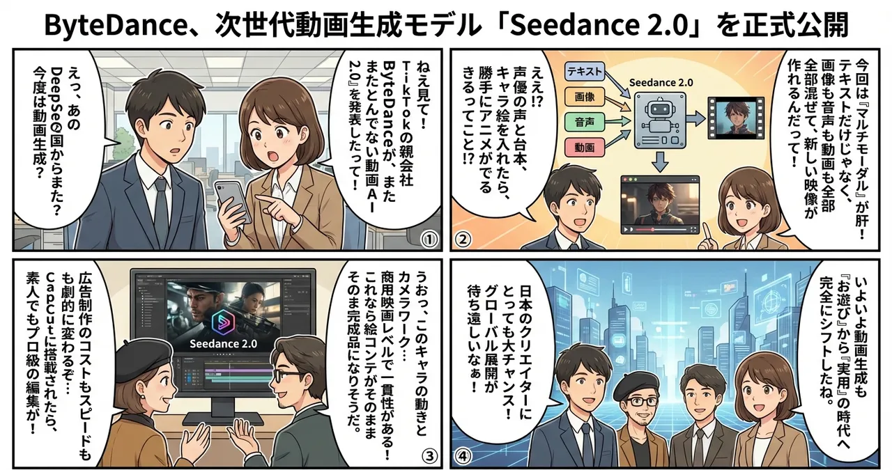 【Seedance 2.0】ByteDanceが放つ「動画生成の決定版」が凄すぎる