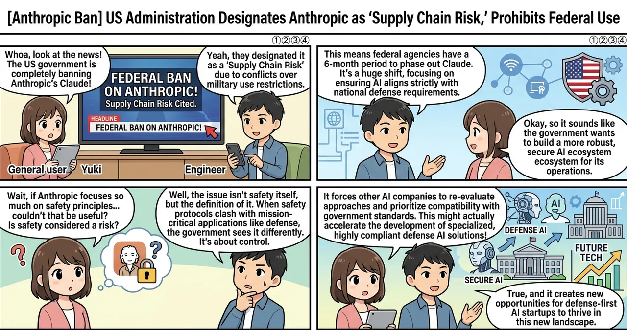 [Anthropic Ban] US Administration Designates Anthropic as 'Supply Chain Risk,' Prohibits Federal Use