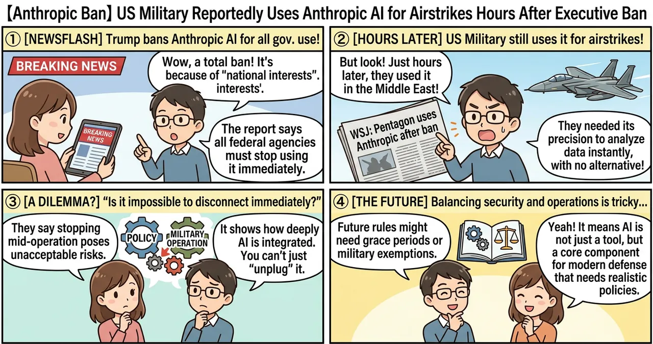 [Anthropic Ban] US Military Reportedly Uses Anthropic AI for Airstrikes Hours After Executive Ban