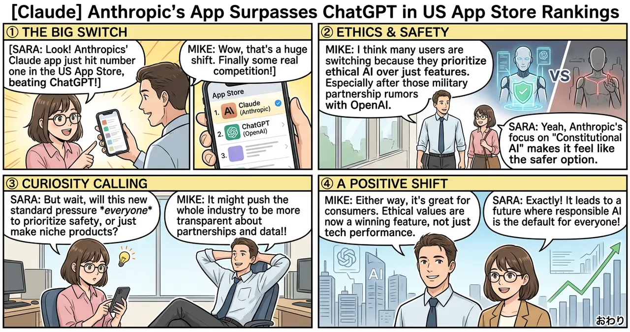 [Claude] Anthropic's App Surpasses ChatGPT in US App Store Rankings