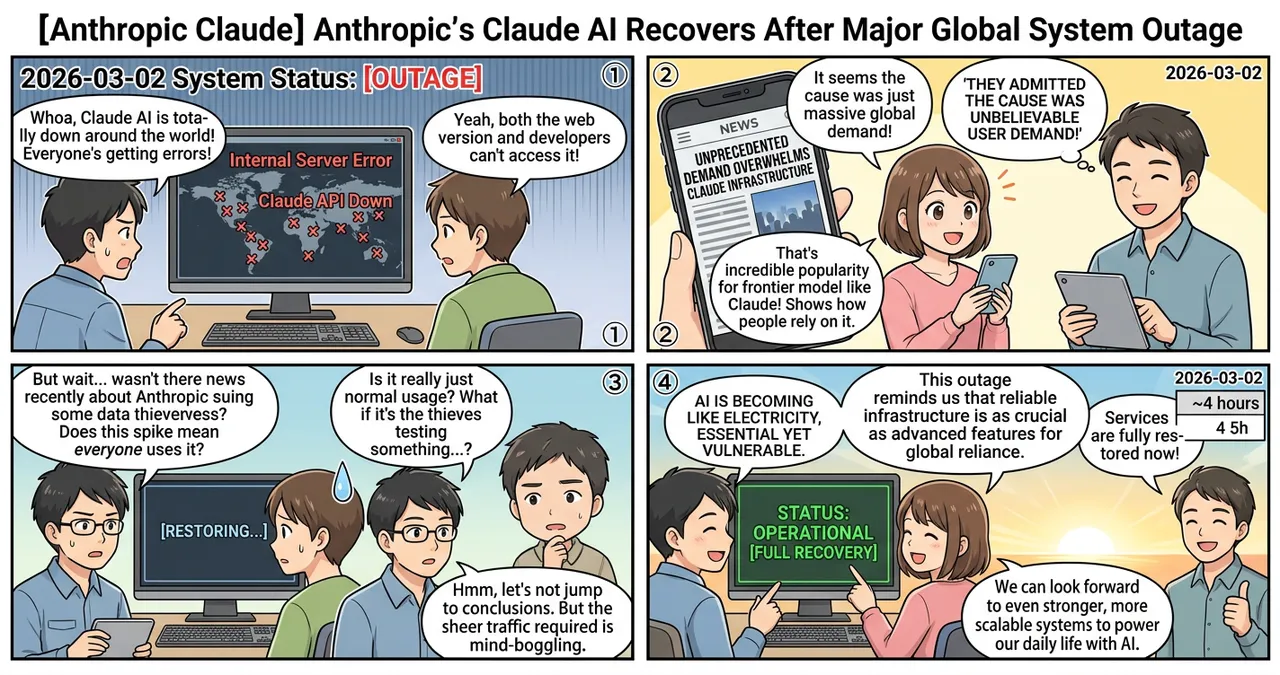 [Anthropic Claude] Anthropic's Claude AI Recovers After Major Global System Outage