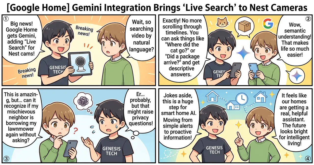 [Google Home] Gemini Integration Brings 'Live Search' to Nest Cameras