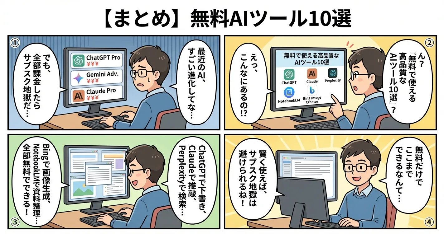 【2026年2月版】無料で使えるAIツール最新動向 — 各社の新機能まとめ