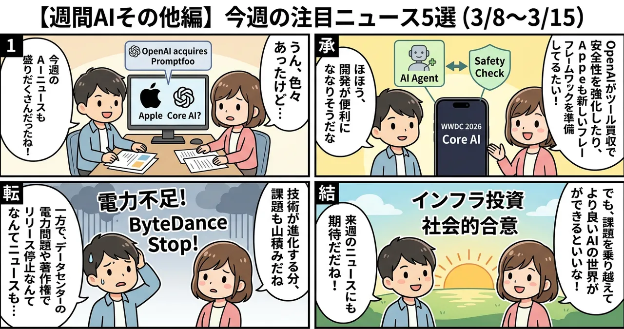 【週間AIその他編】今週の注目ニュース5選（3/8〜3/15）