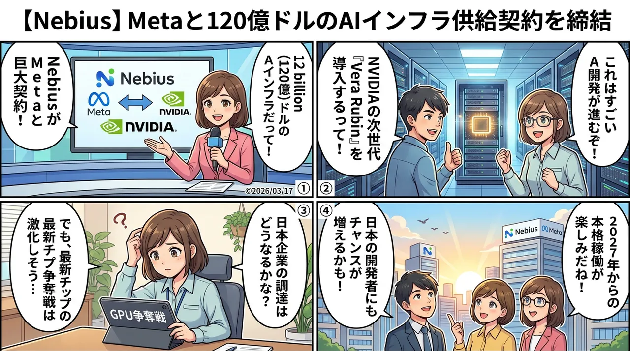 【Nebius】Metaと120億ドルのAIインフラ供給契約を締結