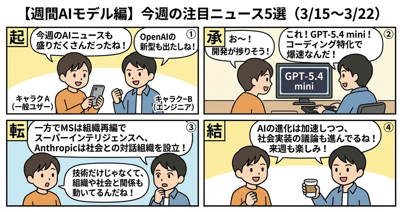 【週間AIモデル編】今週の注目ニュース5選（3/15〜3/22）