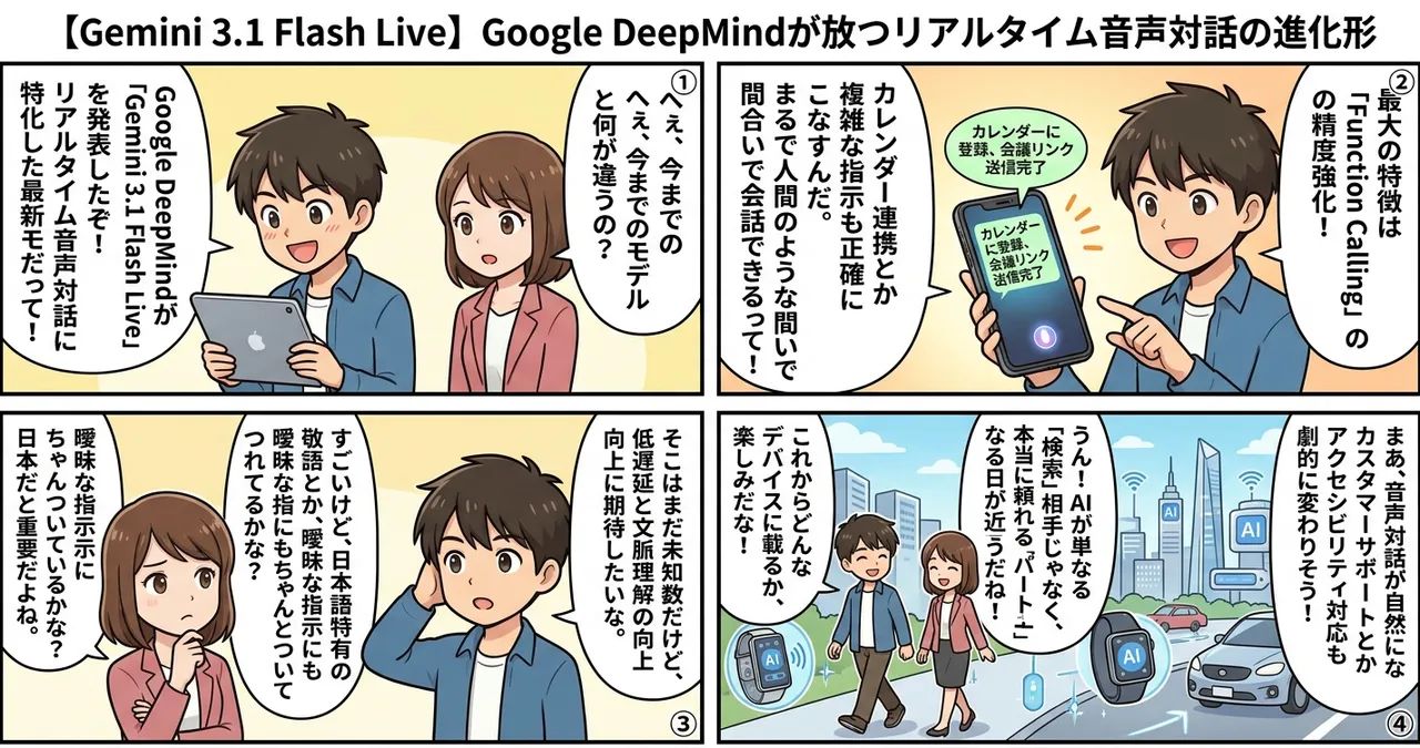 【Gemini 3.1 Flash Live】Google DeepMindが放つリアルタイム音声対話の進化形