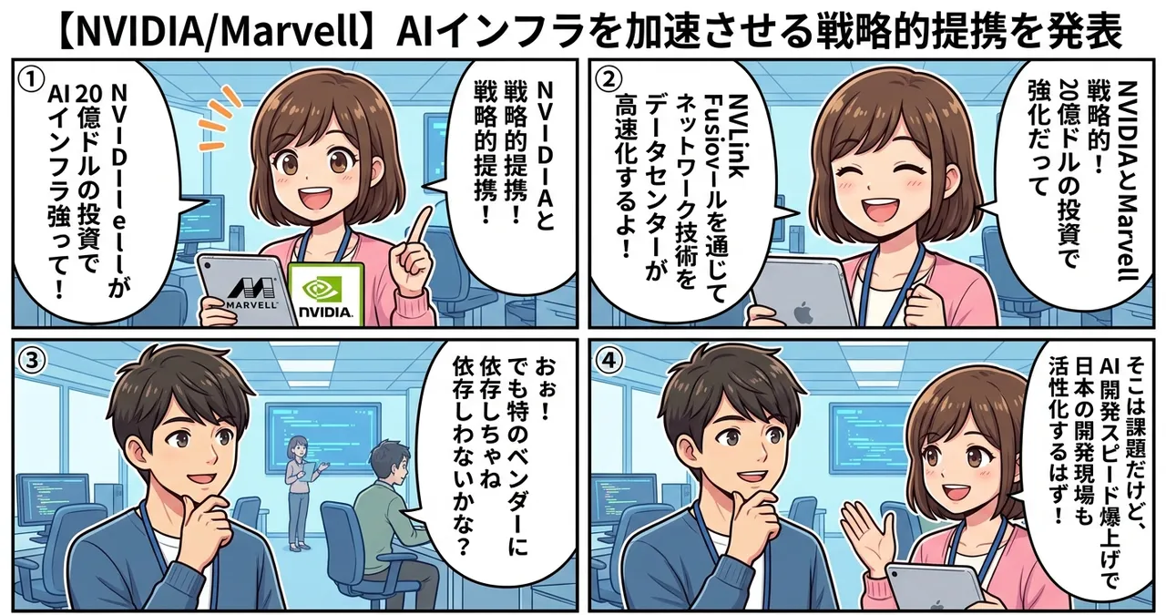 【NVIDIA/Marvell】AIインフラを加速させる戦略的提携を発表