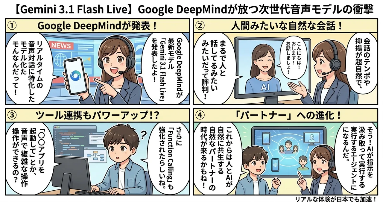 【Gemini 3.1 Flash Live】Google DeepMindが放つ次世代音声モデルの衝撃