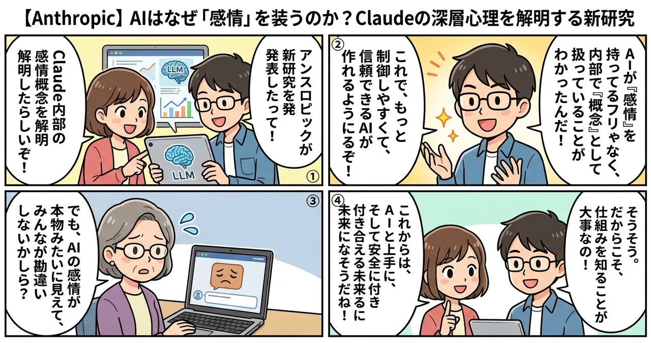 【Anthropic】AIはなぜ「感情」を装うのか?Claudeの深層心理を解明する新研究