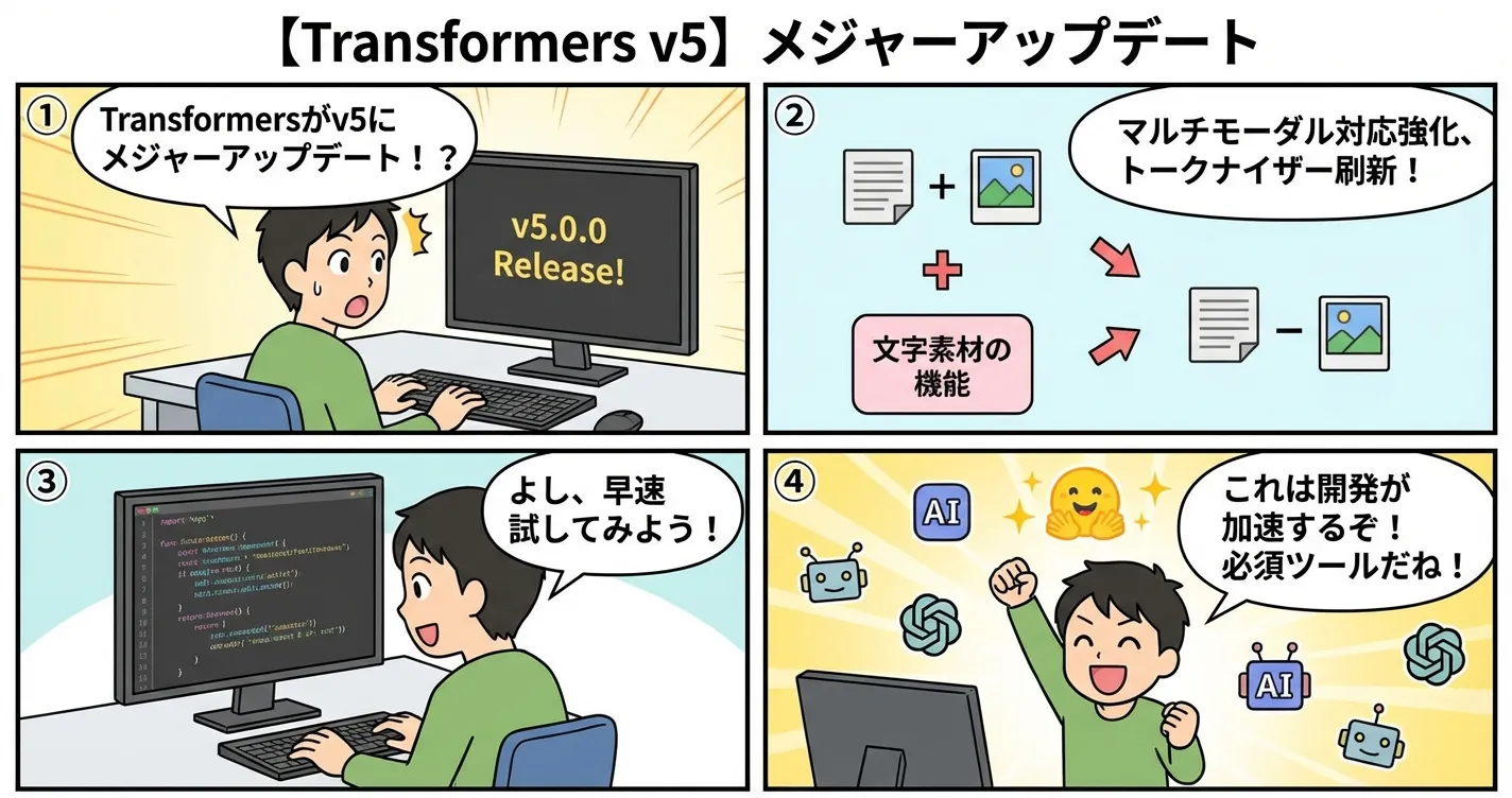 【Transformers v5】Hugging Faceの定番ライブラリがメジャーアップデート