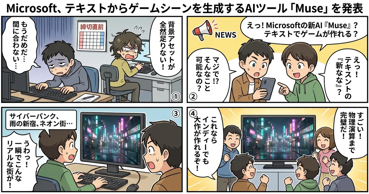 【Microsoft Muse】言葉だけでゲームが作れる？最新ツールの衝撃