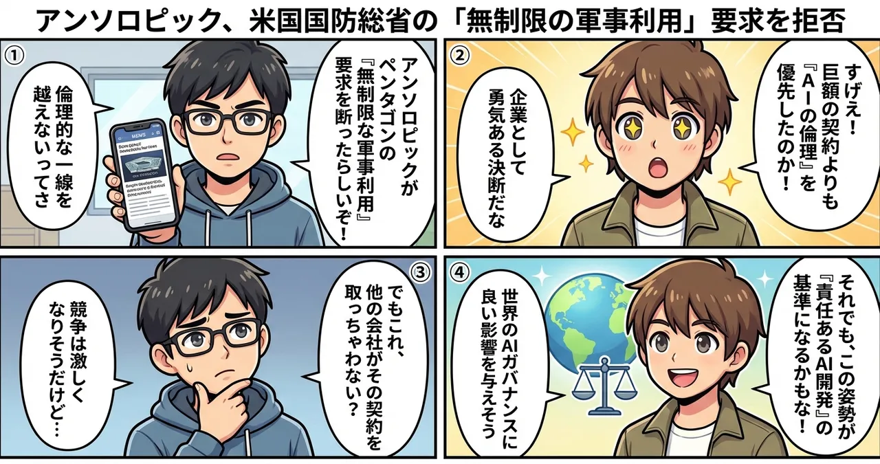 【Anthropic】米国国防総省の「無制限な軍事利用」要求を拒否、AI倫理の境界線を明確化