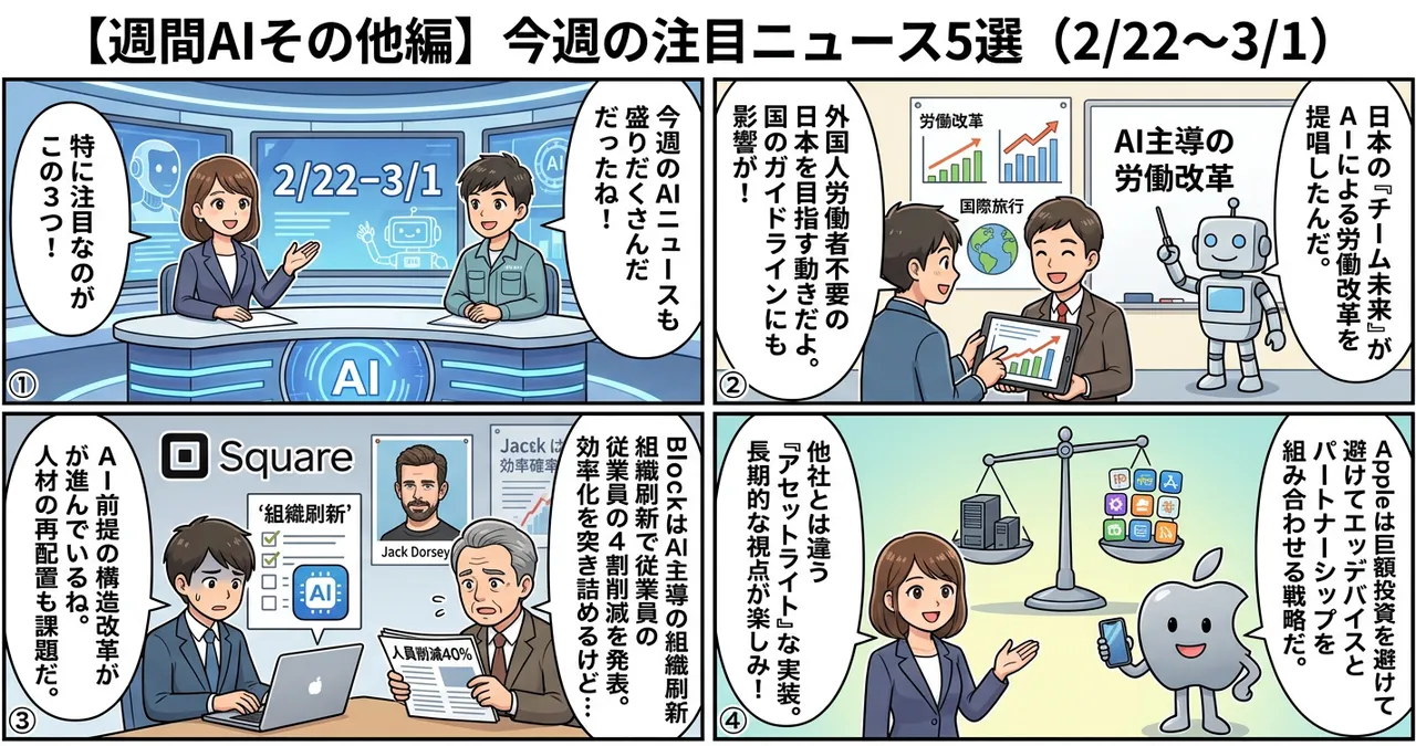 【週間AIその他編】今週の注目ニュース5選（2/22〜3/1）