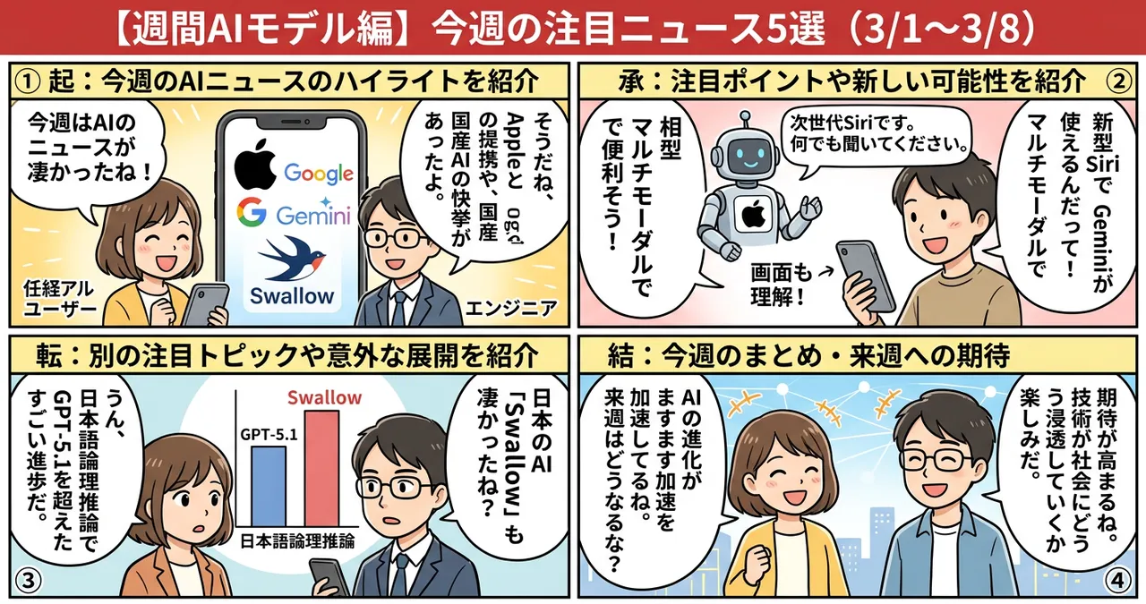 【週間AIモデル編】今週の注目ニュース5選（3/1〜3/8）